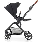 TEKNUM STROLL-1 Reversible Travel Stroller | Lightweight Design | Push Button Folding | 5 point Harness | Multirecline Seat | Easy Fold | Wide Canopy & Basket | Newborn | 0-4Years | Upto 22kg | Black
