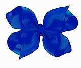 Blue Beautiful Girl's Large Hair Bow Hair Clip - Beautiful Large Hair Bow Hair Clip In Bright Blue