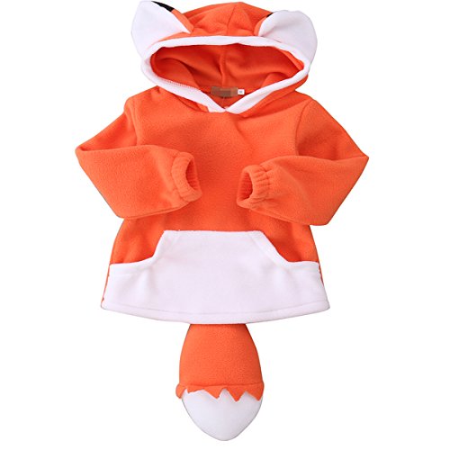 Baby Kids Boy Girls Fox Wolf Hoodie Animal Sweatshirt Home Outfits Costume