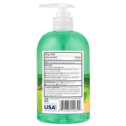 GERM-X ANTIBACTERIAL HAND SOAP, 12 OZ (PACK 4), MOISTURIZING LIQUID HAND WASH FOR KITCHEN OR BATHROOM, PH BALANCED & DERMATOLOGIST TESTED, CRISP PEAR & SUMMER MELON SCENT, PUMP BOTTLE
