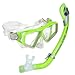 U.S. Divers Junior Lanai LX Mask and Paradise Dry Snorkel, Slime Green