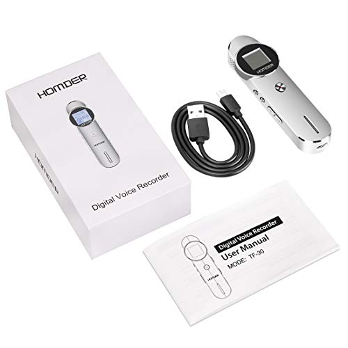 Digital Voice Recorder, Homder 1536kbps 8GB Voice Activated Recorder