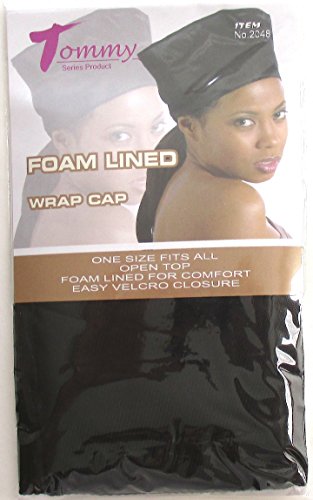 Foam Lined Wrap Cap Large Black Afro Black People Hair 2048