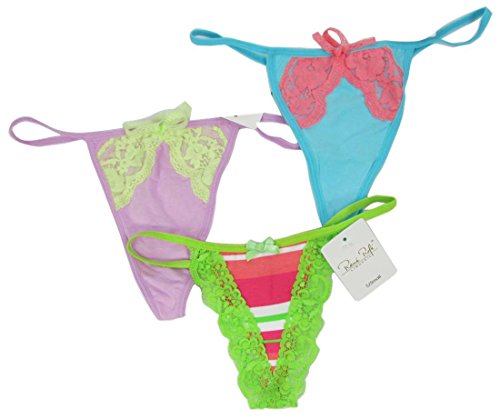 Sexy G-string Thong Panty Underwear Pack of 3 (Asst 1, Large)