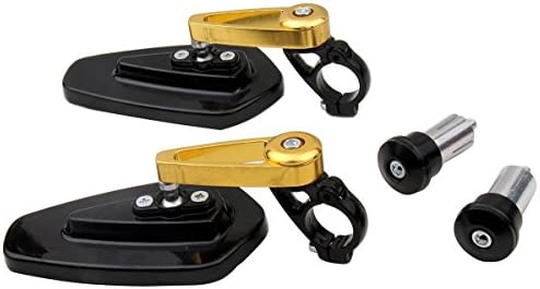 Arrow Bar End View Mirrors with Golden stem for 1998 Ducati 916 Monoposto