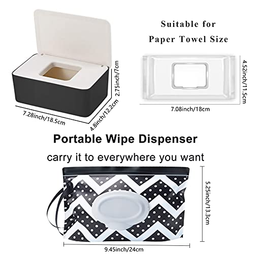 Diaper Wipes Dispenser Baby Wipe Holder, Refillable Wet Wipe Container
