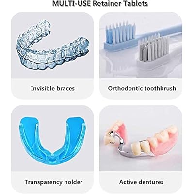 Buy Retainer And Denture Cleaner 96 Tablets 3 Months Supply Removes Stain Plaque Odor For Dentures Retainers Night Guards Mouth Guard Removable Dental Appliances Online In Indonesia B07rzbv1l8