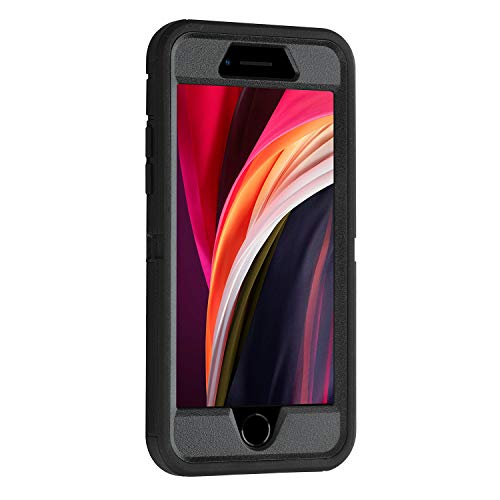 Co-Goldguard Case for iPhone SE 2020 Heavy Duty Cover 3 in 1 Built-in Screen Protector Durable Cover Dust-Proof Shockproof Drop-Proof Shell for iPhone SE 2nd 4.7\