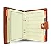 EzSos A5 Notebook, Refillable Journal, 6 PU Leather Notebook, Personal Agenda with Label, A5 Diary with Magnetic Clasp/Card Holder/Pen Loop, 106 Lined Pages, A5 / 8.4 X 6.1 Inches, Brown/Beige