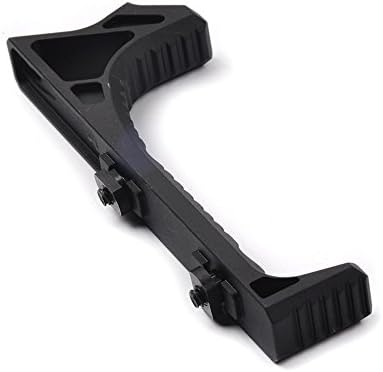 Kingwolfox Metal LINK Curved Angled Foregrip Front Grip For M-Lok Handguard Rails Hunt (BLACK)