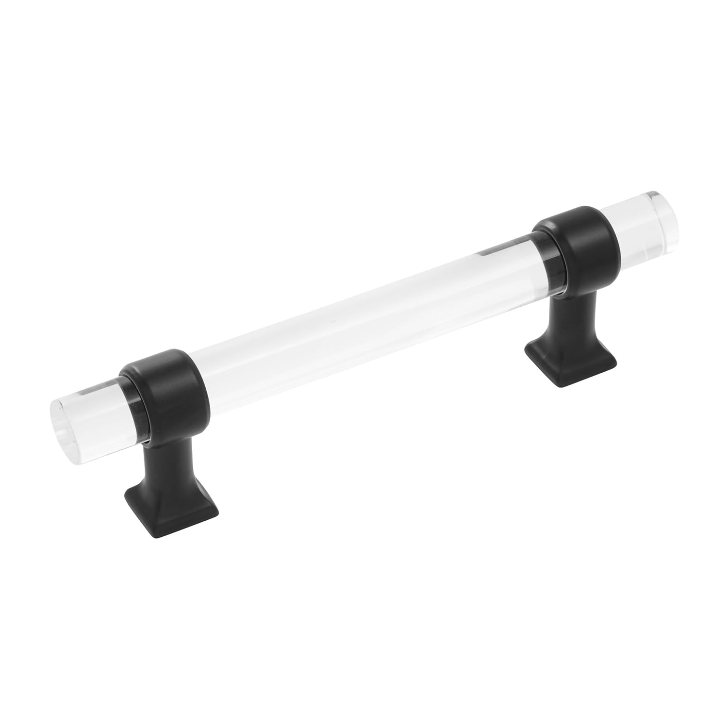 Hickory Hardware 10 Pack Solid Core Kitchen Cabinet Pulls, Luxury Cabinet Handles, Doors & Dresser Drawers, 3-3/4 Inch (96mm) Hole Center, Crysacrylic with Matte Black, Crystal Palace Collection Image Hickory Hardware 10 Pack Solid Core Kitchen Cabinet Pulls, Luxury Cabinet Handles, Doors & Dresser Drawers, 3-3/4 Inch (96mm) Hole Center, Crysacrylic with Matte Black, Crystal Palace Collection Image