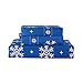 Vaulia Lightweight Microfiber Duvet Cover Set, Snowflake Pattern Design, Blue Color - Queen Size