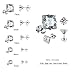 316l Surgical Stainless Steel Princess Square Clear Cubic Zirconia Stud Earring Set (5 Pairs)