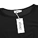 MISSKY Women's Round Neck Long Sleeve Fit and Flare Casual Business Swing Cocktail Autumn Dress with Belt Black S