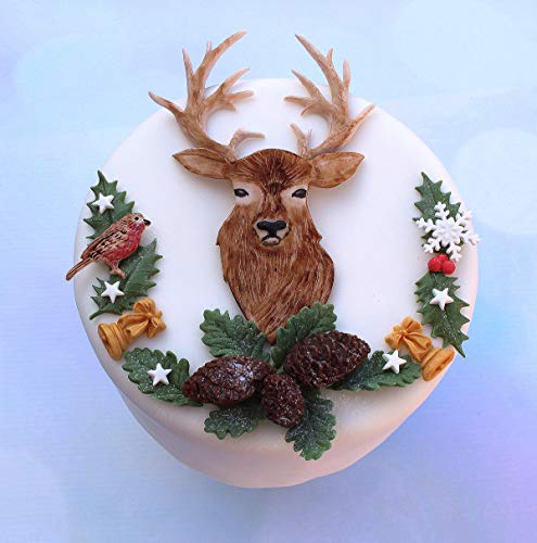 Small Antlers, Silicone Sugarpaste Icing Mold, Flower Pro by Nicholas Lodge for Cake Decorating, Crafts, Cupcakes, Sugarcraft, Candies and Clay, Food Safe Approved, Made in the UK - Thumbnail 5