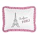 Pink, Black and White Stripe Paris 4 Piece Childrens and Kids Girl Twin French Eiffel Tower Bedding Set Collection