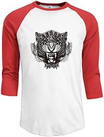 Man Black Tiger Army Animal 3/4 T Shirt Baseball Jerseys Men Raglan Shirts