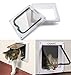 CEESC Cat Flap Door Magnetic Pet Door with 4 Way Lock for Cats, Kitties and Kittens, 2 Sizes and 2 Colors Options (L- Inner Size: 7.08