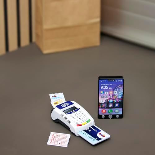 7274 Terminal de paiement et téléphone Portable pour Enfants, avec lumière, Son et Fonction de paiement sans Contact, Jouet pour Enfants à partir de 3 Ans