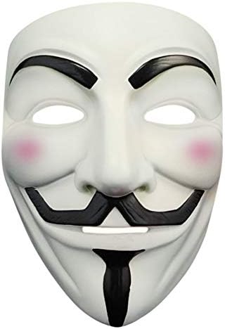 Halloween Masquerade Anonymous V for Vendetta Guy Mask with Sticker