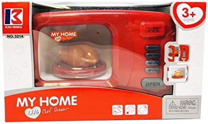 Kids Pretend Play Realistic Electronic Play Toy Microwave Children Gift Toy