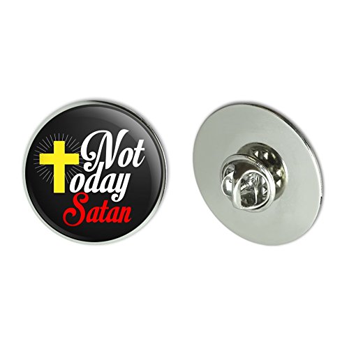 Graphics and More Not Today Satan Cross Christian Religious Metal 1.1
