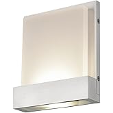 Kuzco Lighting Guide 7" Wall Sconce | Brushed Nickel Finish | Frosted Polymeric Diffuser | Modern Integrated LED Wall Light |