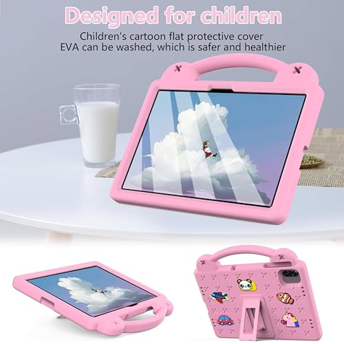 Vurtboly Kids Case Compatible with Honor Pad X8a 11Inch 2024, Cute Full Body Protective Cover with Handle Stand, Lightweight Shockproof Cover with Shoulder Strap Kickstand for Honor Pad X8a 2024