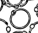 Bluecell Pack of 40 Plastic Snap Ring 55mm for Bathroom Shower Curtain / Outdoor Activities Black Color (C58A-15)