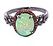 Gemmart Created Green Opal Orange Garnet sterling silver engagement ring fashion ring men