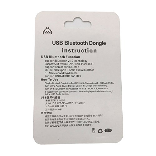 Bluetooth Receiver for Home/Car Stereo - vastland USB Powered Wireless Bluetooth Audio Music Receiver Dongle with 3.5mm Jack Stereo Output, Bluetooth Aux Adapter for Car Home Stereo Speaker - Thumbnail 4