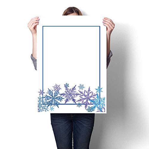 Anshesix Canvas Wall Art Frame Template Decorated with Snowflake Wreath Frameless Canvas Texture decoration24 x32