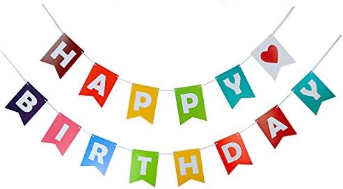 Happy Birthday Banner Decorations Bunting Party Supplies Kids Sign Garland Decor Celebration