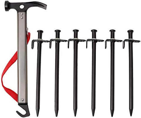 ペグハンマー ハンマー ペグ cm 6本 セット ソロキャンプ キャンプセット 蛍光圏付き ぺぐ ぺぐはんまー キャンプテント たーぷテント ペグ打ち ペグ抜き アウトドア 登山 ツーリングキャンプ キャンプ場 多機能 設営用具 鍛造ペグ Grupobelu Com