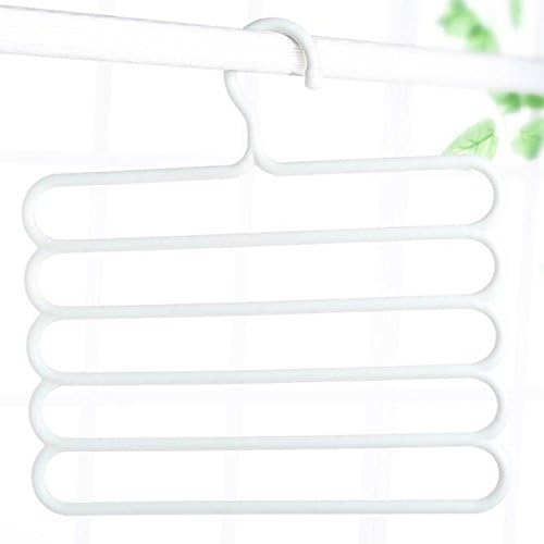 Tikkii Multi-layer Clothes Hangers Trousers Pants Holder Racks Scarf Clothes Organiser (White)