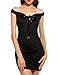 Zeagoo Women's Off Shoulder Lace Up Mini Dress Bodycon Club Party Dresses