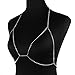 GBSELL Fashion Women Rhinestone Bra Chain Sexy Harness Bikini Body Chain Jewelry (Silver)