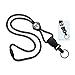 Specialist ID Heavy Duty Breakaway Lanyard with Detachable Key Ring - Long, Round Neck Cord Badge Holder Keychain - Adjustable Slider & Quick Release Clip for Easy Key Card Access (Black)