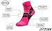 ZaTech Plantar Fasciitis Sock, Compression Socks (Pink/Black, Large)