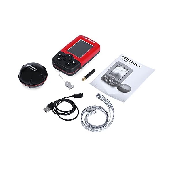 Fish-FinderiGarden-Portable-Fish-Finder-Rechargeable-Wireless-Sonar-Sensor-Fishfinder-Depth-Locator-with-Fish-SizeWater-TemperatureDot-Matrix-45m-Range