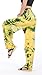 CandyHusky Women Elastic Waist Loose Fit Tie Dye Baggy Hippie Casual Yoga Pants (Green-Yellow)