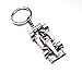Mehr® F1 Race Car Key Chain | Formula 1 Driver Keychain (Matte Silver)