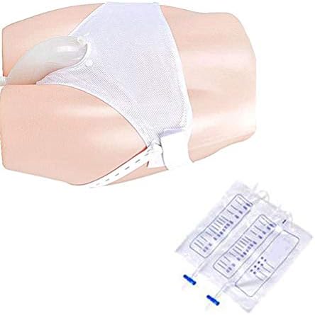 JUNZANQEE Incontinence Pants for Men Male Urinals with Bag Male Urinals for Bedridden Reusable Portable Wearable Men Urinal with Collection Bag Siliconne Urine Collector