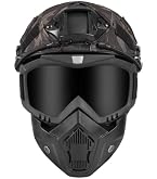 Casque Et Masque Airsoft PJ – ABS, Occipital Ajustable, Visière Amovible, Protection Totale
