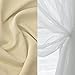 Best Home Fashion Mix & Match Tulle Sheer Lace & Blackout Curtain Set - Antique Bronze Grommet Top - Beige - 52