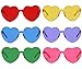 One Piece Heart Shaped Rimless Sunglasses Transparent Candy Color Eyewear(6 Color)