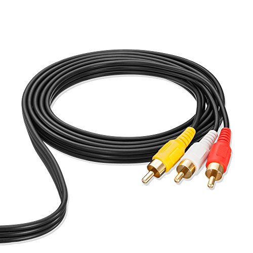 3 RCA Cable 100 Feet,Ruaeoda 3 RCA to 3RCA Male to Male DVD Video Cable Gold Plated for VCR, HD-TV, and Other Home Theater Audio/Video Equipment - Thumbnail 3