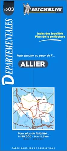 Download Carte routière : Allier, 4003, 1/150000 PDF