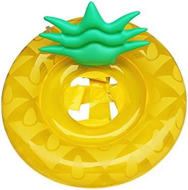 UCLEVER Baby Float Inflatable Pineapple Swimming Ring Pool Toys for the Age 6-36 Months
