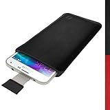 iGadgitz Black Leather Pouch Case for Samsung Galaxy S5 SV MINI SM-G800H